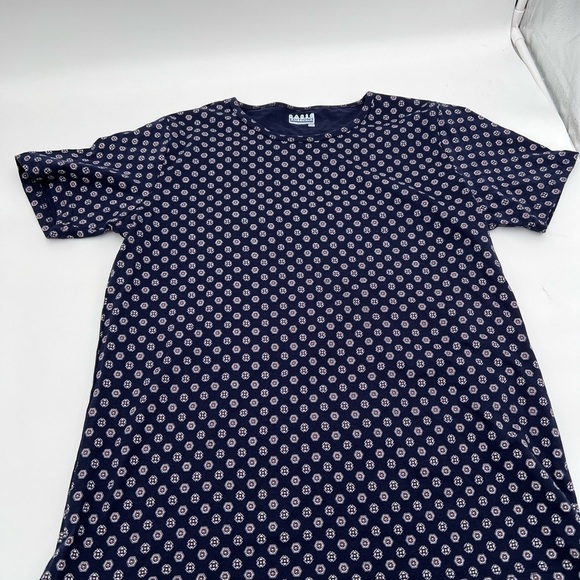 Basic Editions Navy Blue with Geo Flower Print NWOT - Picture 3 of 6